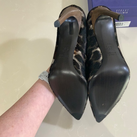 Stuart Weitzman Black and Brown Leopard pumps, size 10m - Picture 5 of 7